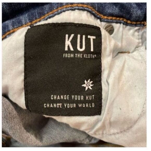 Kut From The Kloth 8 Mia Toothpick Skinny Jeans Dark Wash Denim Distressed Fray - Picture 7 of 7